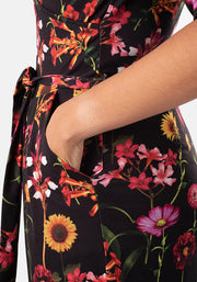Esther Flower Print Culotte Jumpsuit