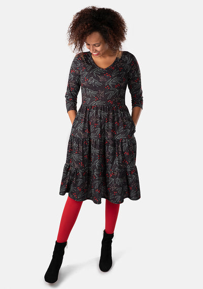 Eve Berry & Leaf Print Dress
