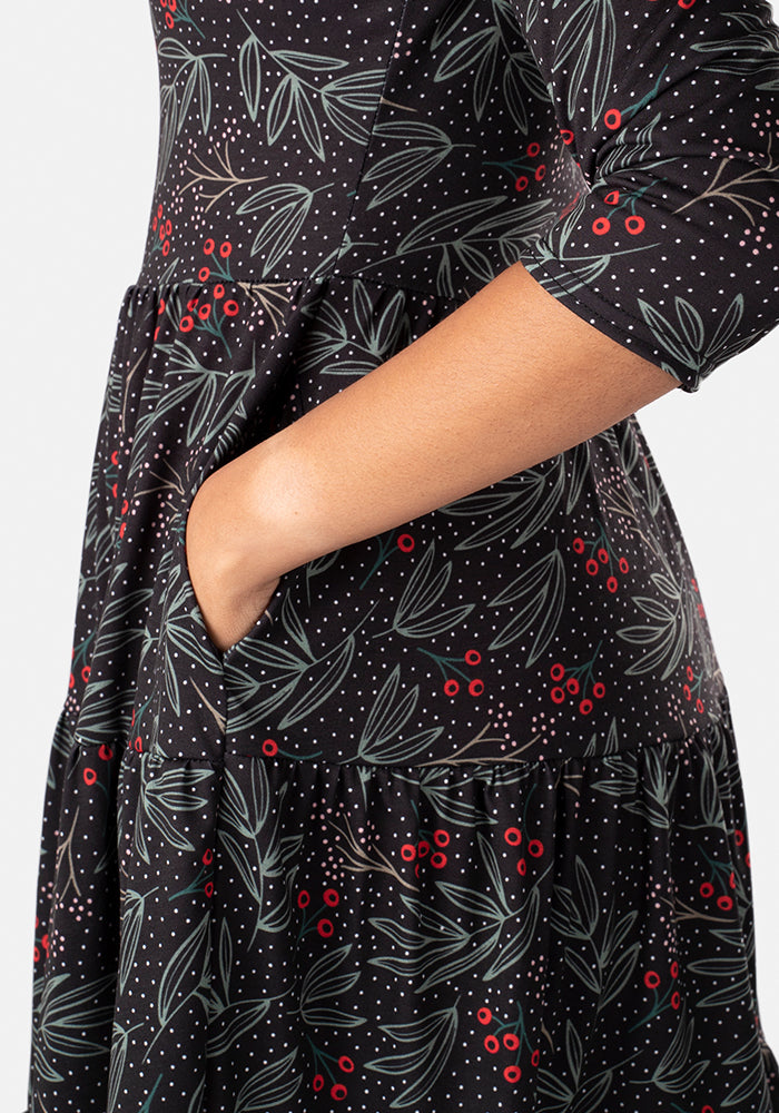 Eve Berry & Leaf Print Dress