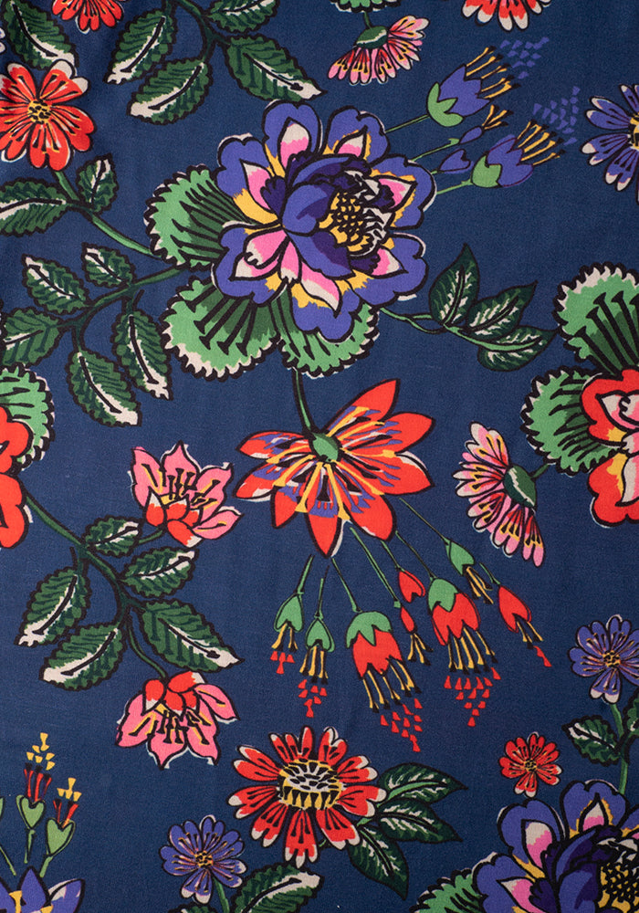 Everlee Inky Floral Print Dress