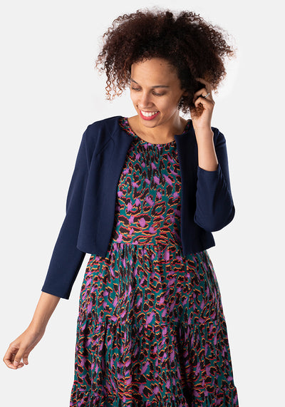 Evita Navy Bolero Jacket