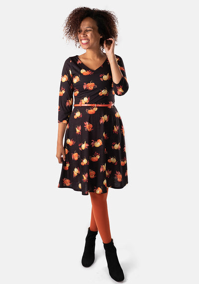 Ezra Pumpkin Print Dress