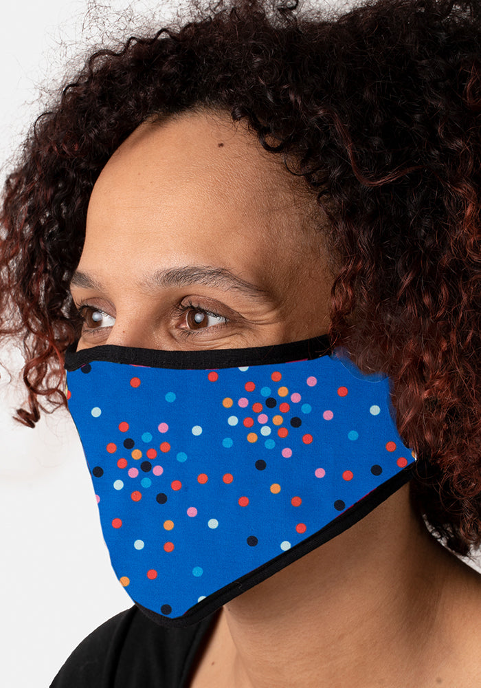 3 Layer Spot Print Reversible Face Cover (Alexia)