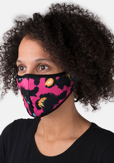 3 Layer Animal Print Reversible Face Cover (Amy)