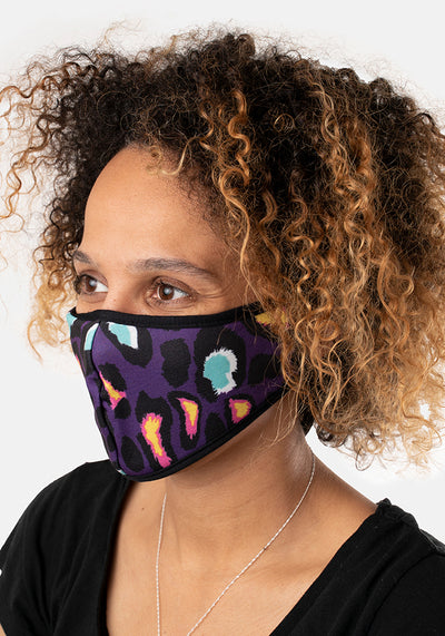 3 Layer Animal Print Reversible Face Cover (Shayna)