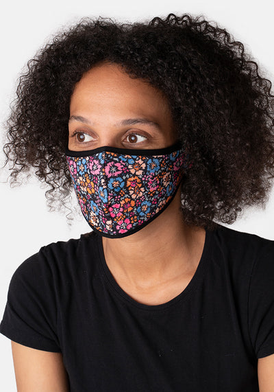 3 Layer Floral Print Reversible Face Cover (Nina)