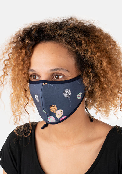 3 Layer Balloon Print Reversible Face Cover (Bellona)