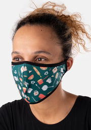 3 Layer Baking Print Reversible Face Cover (Delia)