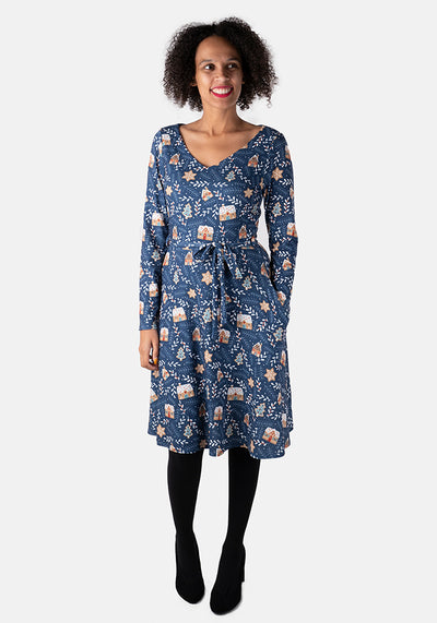 Faith Gingerbread Print Dress