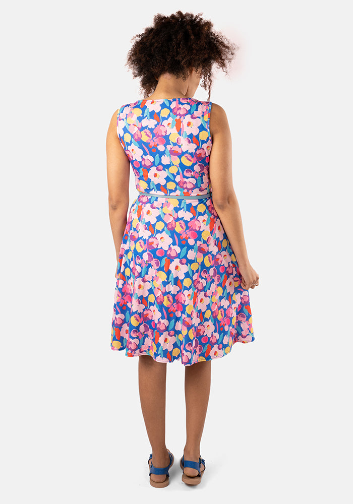 Faye Painted Floral Print Dress