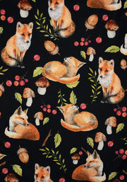 Fayline Black Fox Print Dress