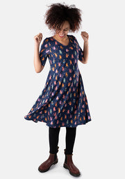 Felix Musical Cat Print Dress