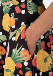Florrie Tropical Fruit Print Swing Dress