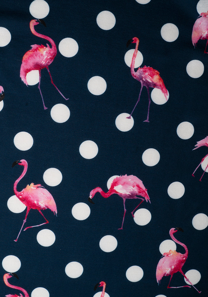 Flynn Spot & Flamingo Print Dress