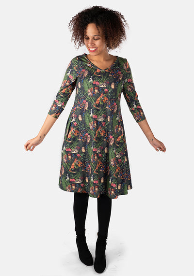 Forestina Forest Animal Print Dress