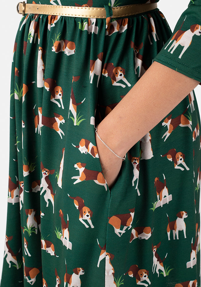 Fred Beagle Dog Print Dress