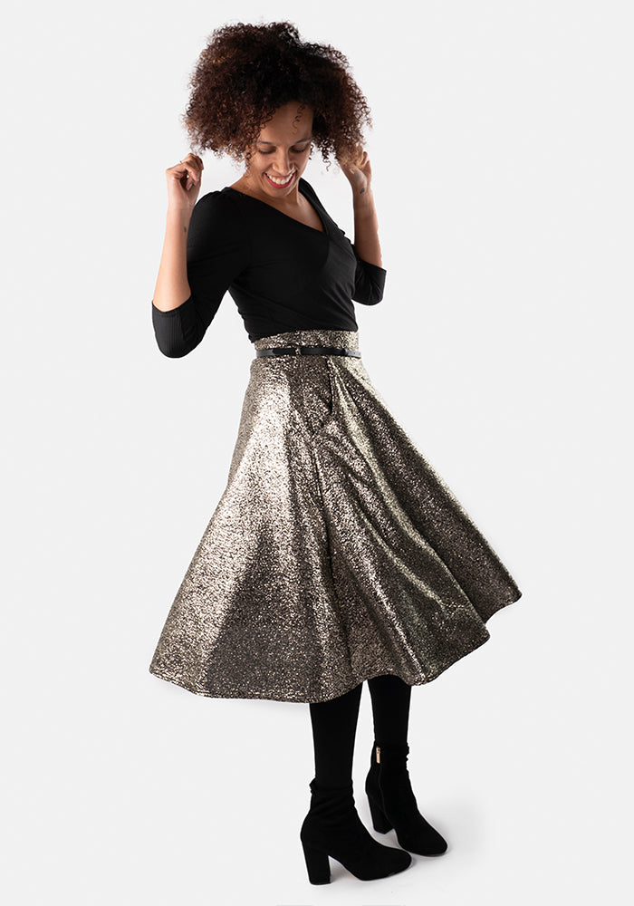 Garland Black & Gold Sparkle Skirt