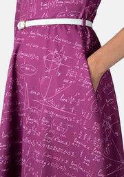 Jemma Purple Equations Print Dress