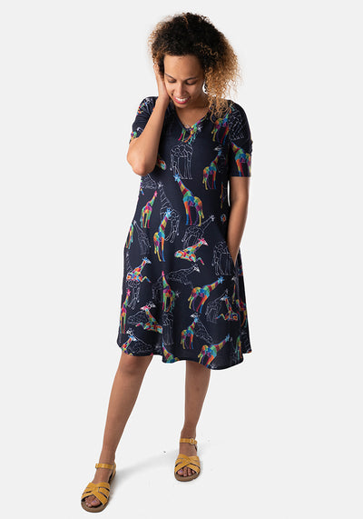 Georgie Giraffe Print Dress