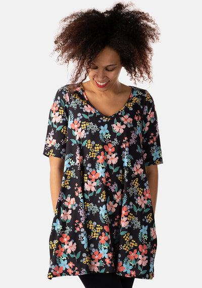 Gillian Bright Floral Print Tunic