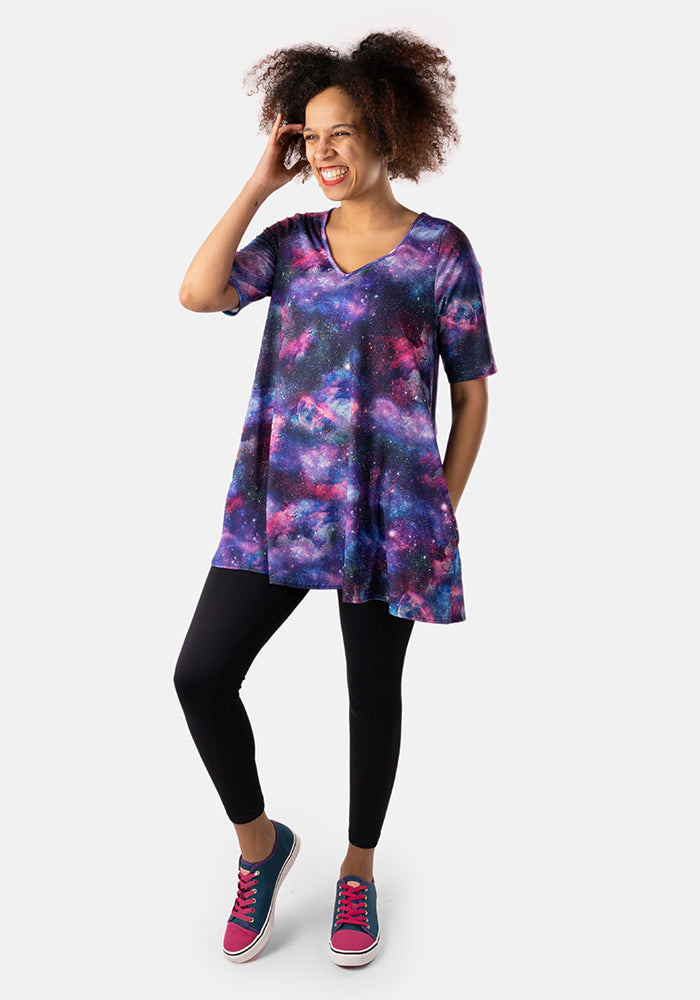 Gillian Galaxy Print Tunic