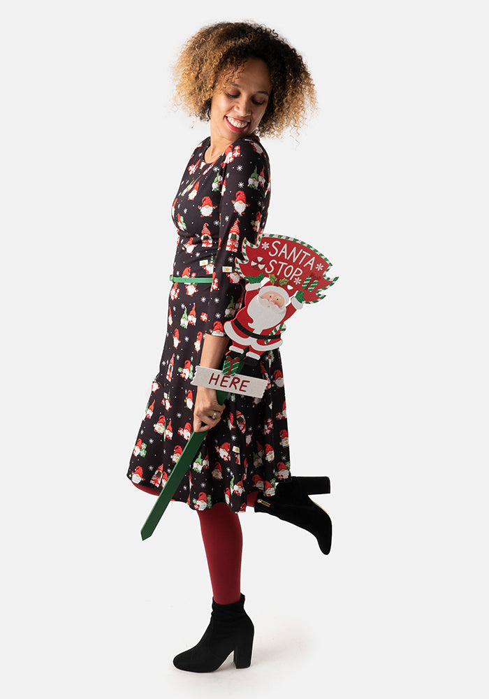 Gilly Christmas Gonk Print Dress
