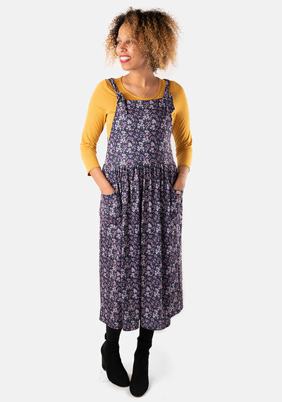 Gracie Mae Mini Floral Print Pinafore