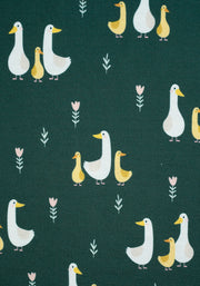 Fable Green Geese Print Dress
