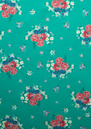 Fiona Green Floral Print Dress