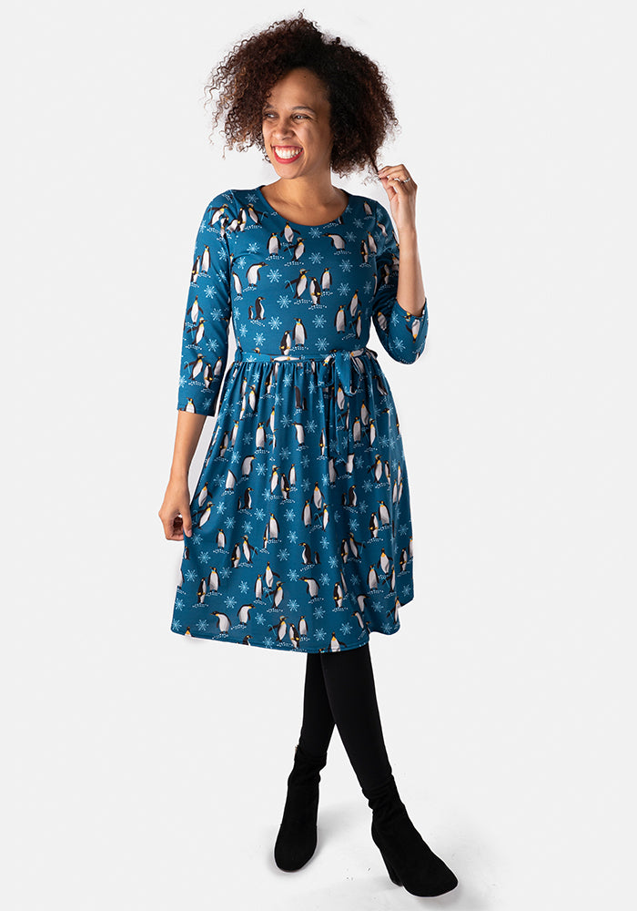 Happy Penguin Print Dress