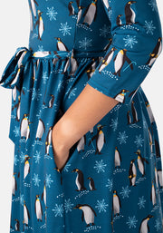 Happy Penguin Print Dress