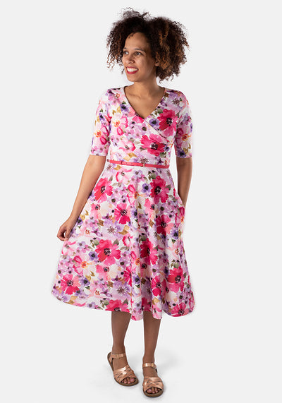Harmonia Watercolour Floral Swing Dress