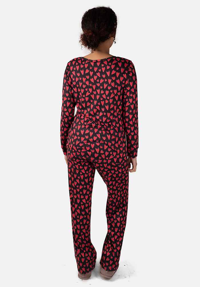 Hartley Heart Print Pyjama Set