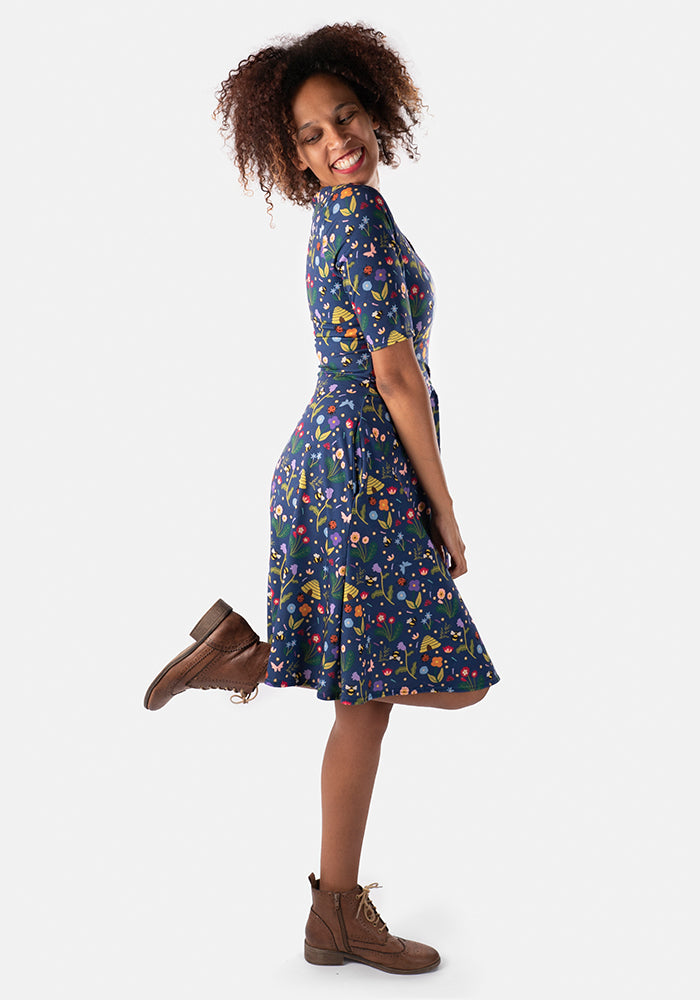 Helice Busy Bees Print Dress