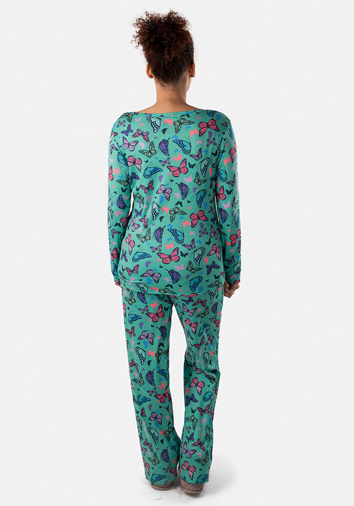 Hester Butterfly Print Pyjama Set