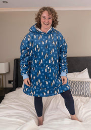 Popsy Pop-On Oversize Penguin Print Hoodie