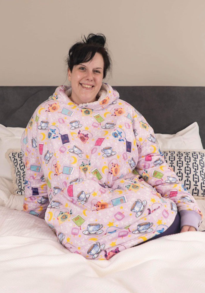 Popsy Pop-On Oversize Slouchy Print Hoodie