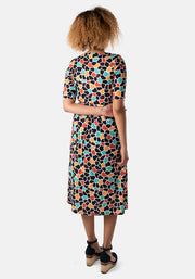 Ingrid Abstract Giraffe Print Midi Dress