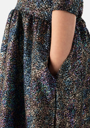Children's Rainbow Sparkle Print Dress (Iris)