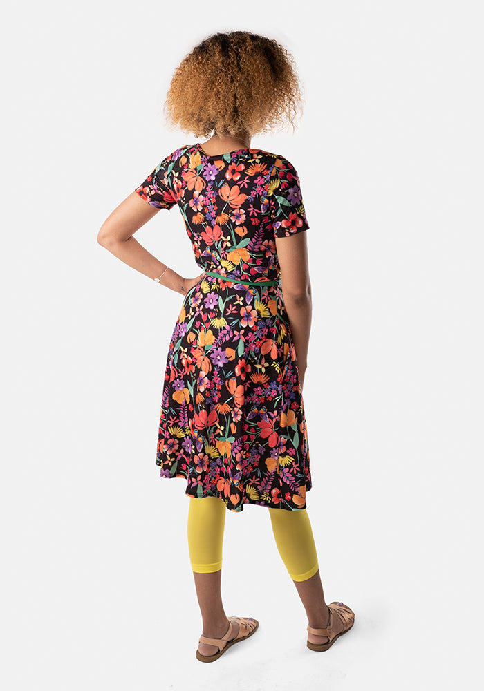 Isha Bright Floral Print Dress