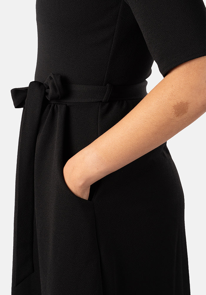 Third angle of Jacinta Black Dress