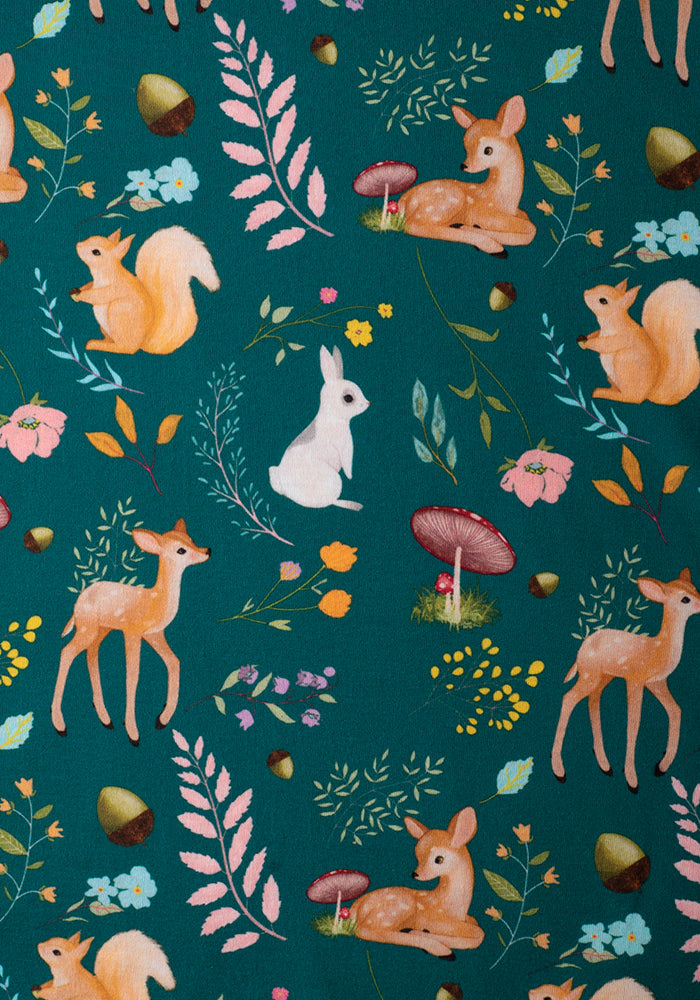 Jamila Woodland Animal Print Midi Dress