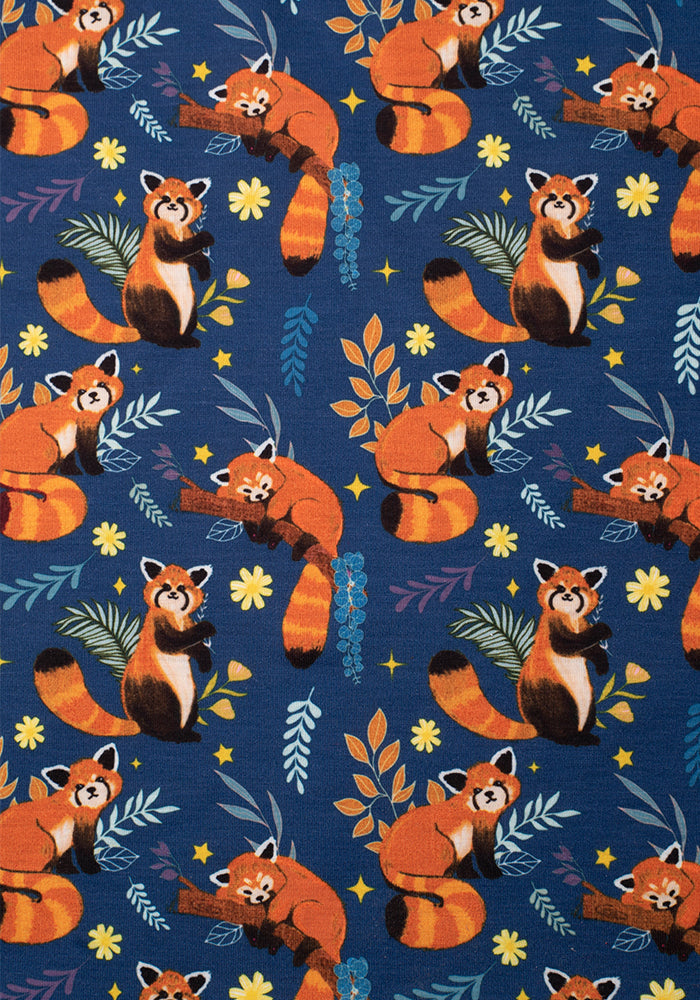 Jasper Red Pandas Print Dress