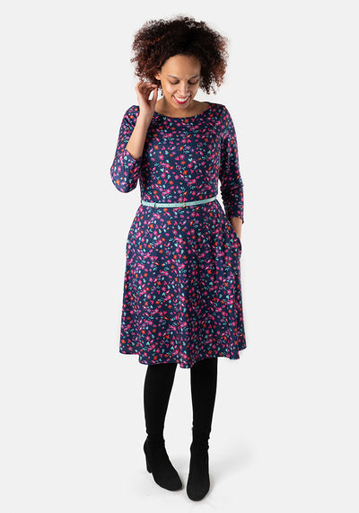 Jeanette Floral Heart Print Dress