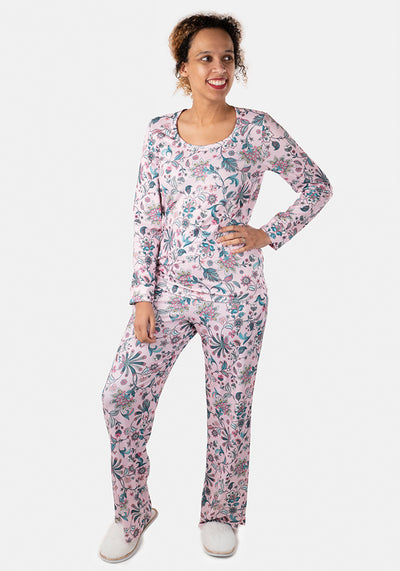 Jenna Pink Floral Print Pyjama Set