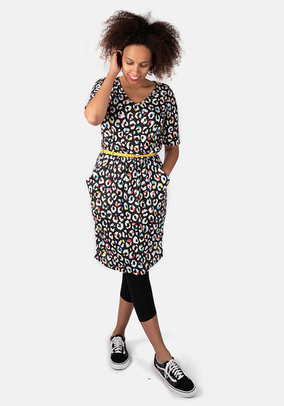 Jess Leopard Pop Print Dress