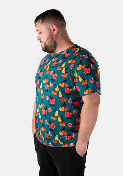 Jinx Pumpkins & Cat Print Unisex Adults T-Shirt