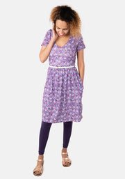 Joy Lilac & Purple Floral Print Dress