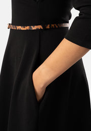 Kaira Black Wrap Dress