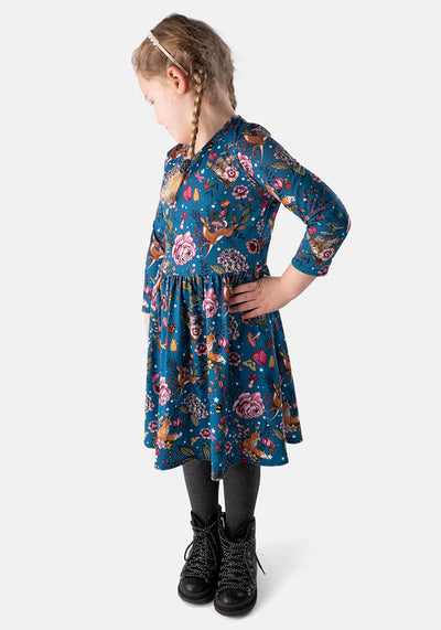 Children's Woodland Print Dress (Kalani)